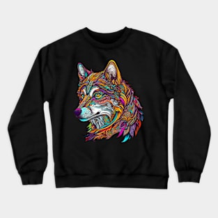 Colorful Wolf Crewneck Sweatshirt